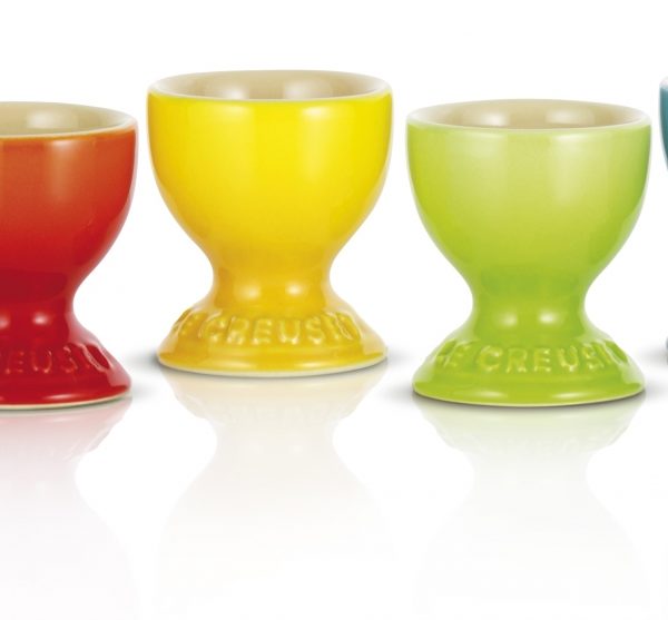 Le Creuset - Aardewerken Regenboog set eierdopjes per 6