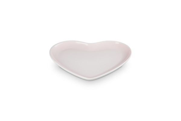 LE CREUSET - Bord "Hart" in Aardewerk - shell pink