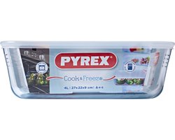 Pyrex - Cook & Freeze Ovenschaal - 4l - 27x22x9cm