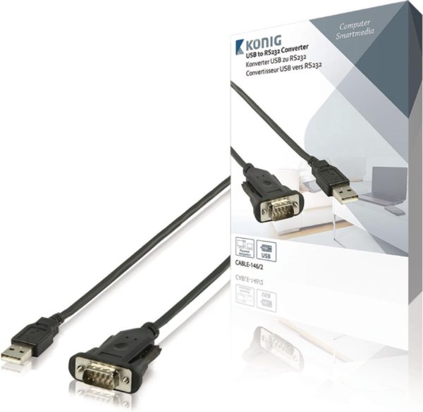 König - USB - RS-232 verloopkabel - 0.9M