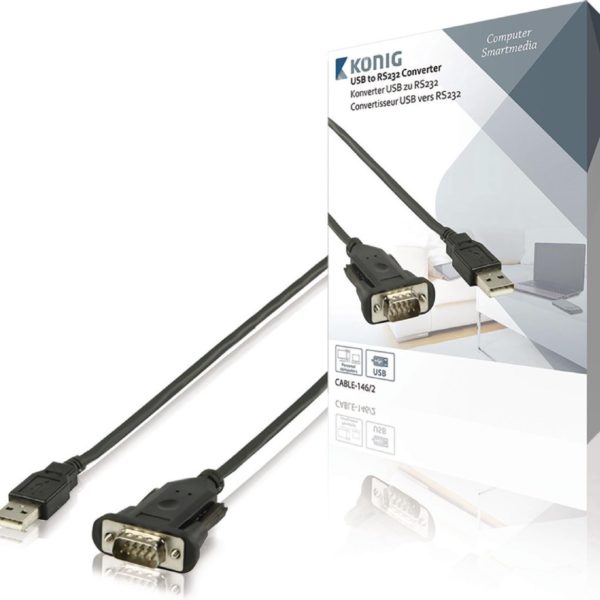 König - USB - RS-232 verloopkabel - 0.9M