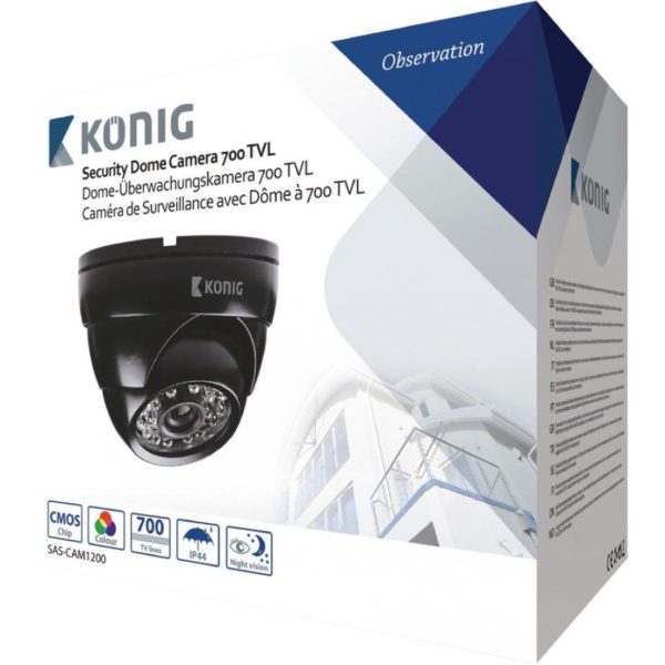 K̦onig - Beveiligingscamera dome 700 TVL incl. 18