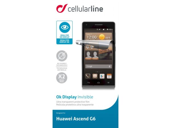 CELLULARLINE - Huawei Ascend G6 3G, screen protector, t