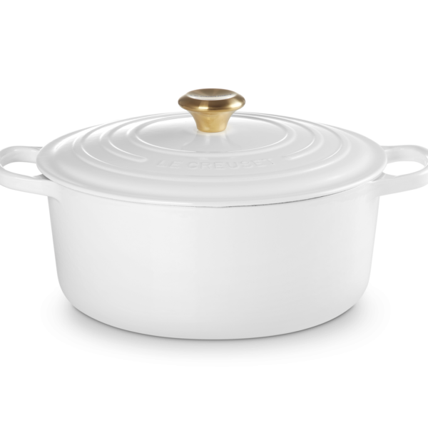 * LE CREUSET - Braad/ stoofpan rond wit- 28 cm- 6.7L