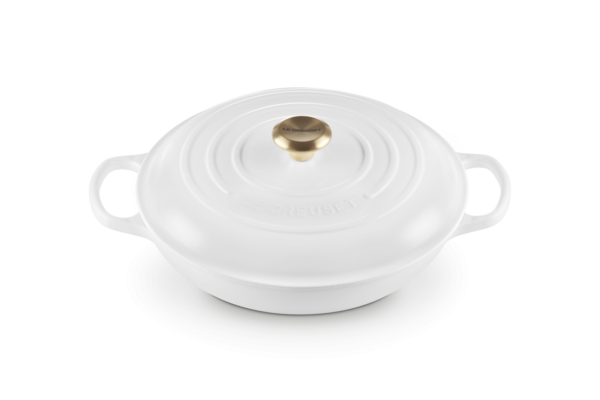 * LE CREUSET - CAMPAGNARD wit rond- 30 cm - 3.5L