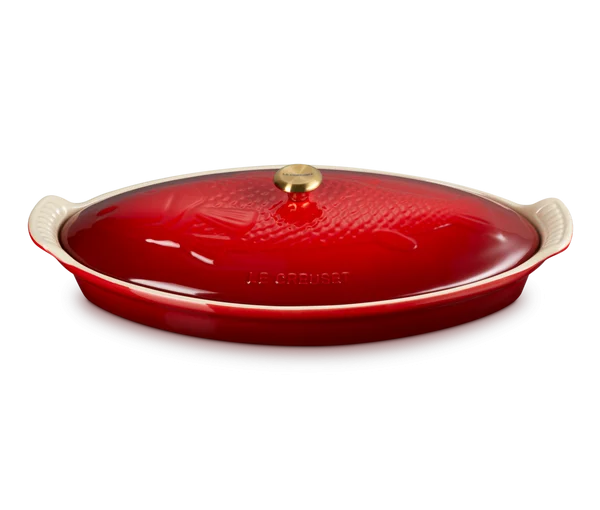 LE CREUSET - ovenschaal vis Kersenrood