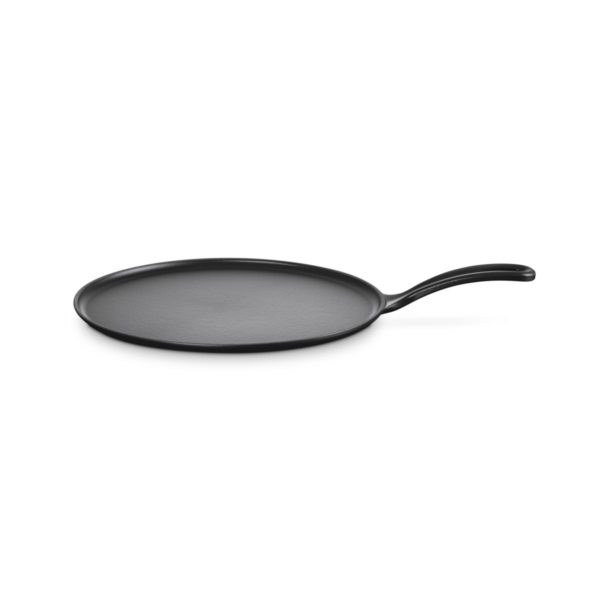 LE CREUSET- Gietijzeren pannenkoekpan in Mat Zwart 27cm LE CREUSET- Gietijzeren pannenkoekpan in Mat Zwart 27cm