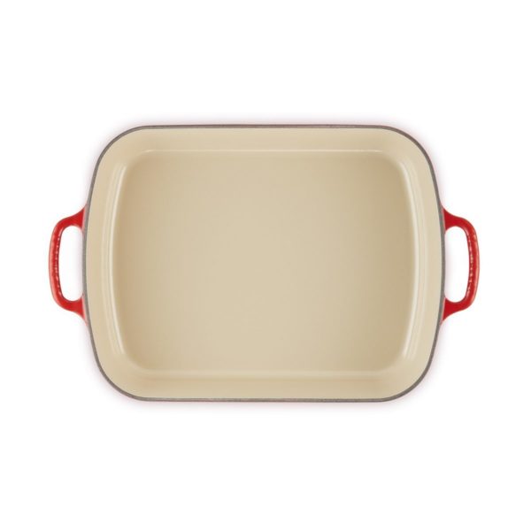 LE CREUSET - Braadslede in Geëmailleerd Gietijzer KERSENROOD 33 cm / 4.9L LE CREUSET - Braadslede in Geëmailleerd Gietijzer KERSENROOD 33 cm / 4.9L