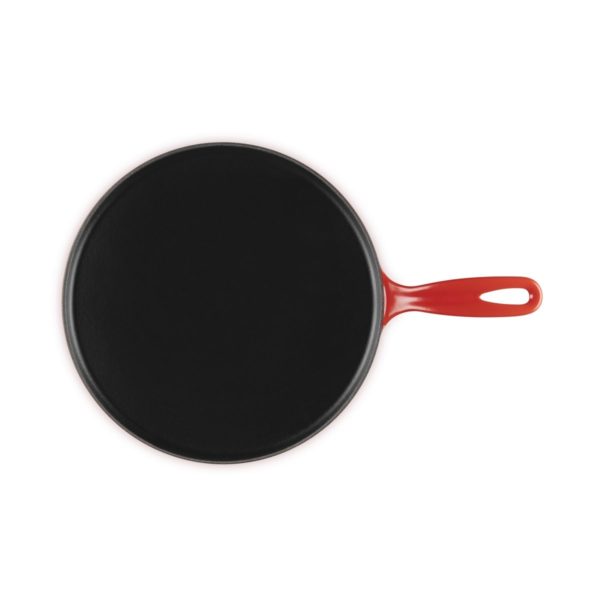 LE CREUSET - Gietijzeren pannenkoekpan in Kersenrood 27cm LE CREUSET - Gietijzeren pannenkoekpan in Kersenrood 27cm