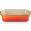Le Creuset * Gietijzeren rechthoekige braadslede in Oranjerood 37cm 6,6l