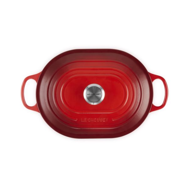 Le Creuset * OBLONG BRAAD STOOFPAN 31cm CERISE