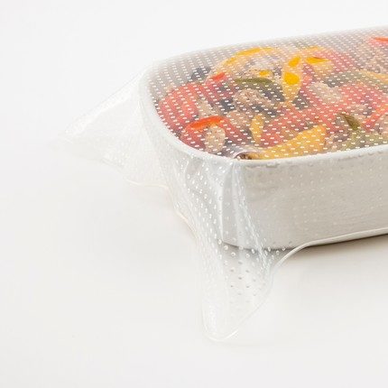 DOTZ - SET VAN 2 VIERKANTE SILICONE VERSHOUDDEKSELS DOTZ - SET VAN 2 VIERKANTE SILICONE VERSHOUDDEKSELS