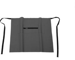 ziczac Schort Prof. Bistro 4 zakken 105x85 cm grijs