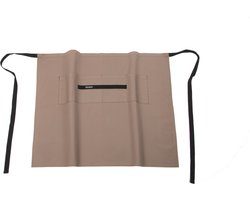 ziczac Schort Prof. Bistro 4 zakken 105x85 cm taupe