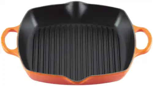 Le Creuset Gietijzeren Hoge Grillpan 30x30cm - Flame
