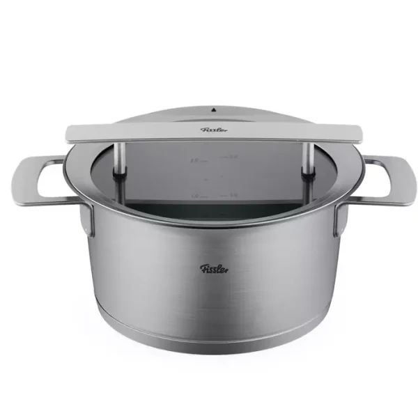 FISSLER - PHI COLLECTION KOOKPOT D24CM 5,7L GLAZEN DEKSEL