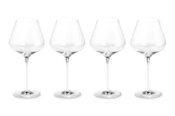 LE CREUSET - RODE WIJNGLAZEN WA Glas/Transp. Set4 Burgundy