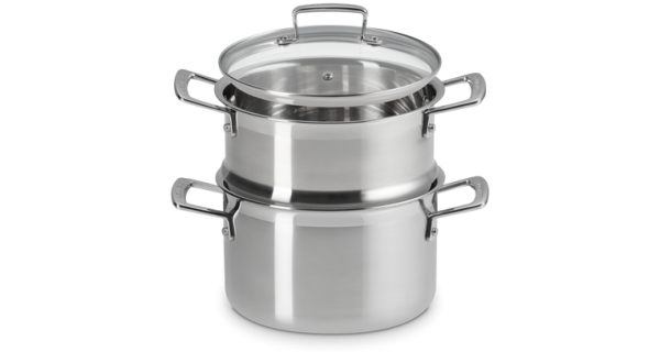 LE CREUSET - 2-delige Stomer Set met Glazen Deksel