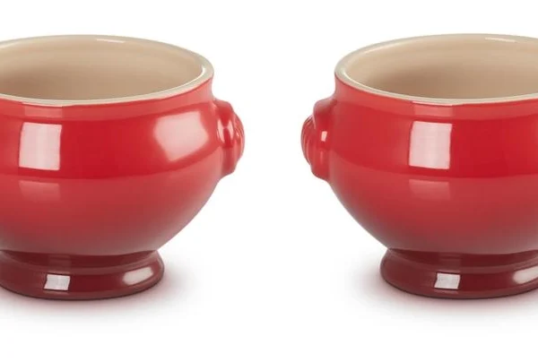 LE CREUSET - Aardewerken Soepkom per 2 in Kersenrood 600ml