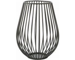 POINT VIRGULE - Wire Candle Holder Metal - Black