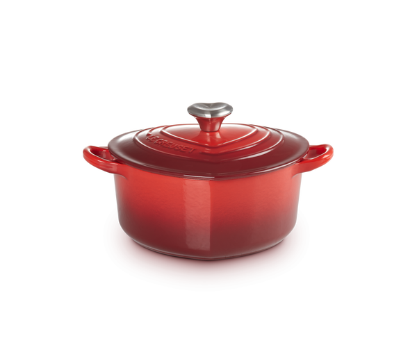 Le Creuset - Gietijzeren hartje braadpan in Kersenrood 20cm 1,9l Le Creuset - Gietijzeren hartje braadpan in Kersenrood 20cm 1,9l